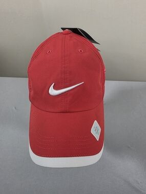 Nike Red Golf/Baseball Cap with White Trim St Johns Country Club Golf Camp Embro